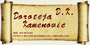 Doroteja Kamenović vizit kartica